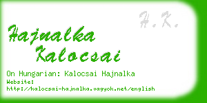 hajnalka kalocsai business card